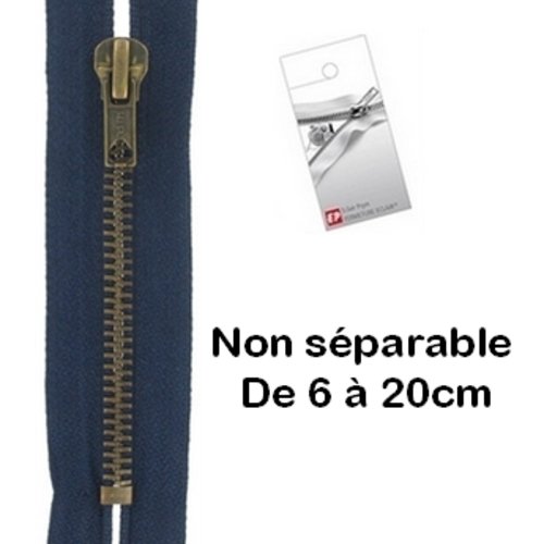 Fermeture eclair métal marine 8cm non séparable pour jean's de la marque eclair prym z14