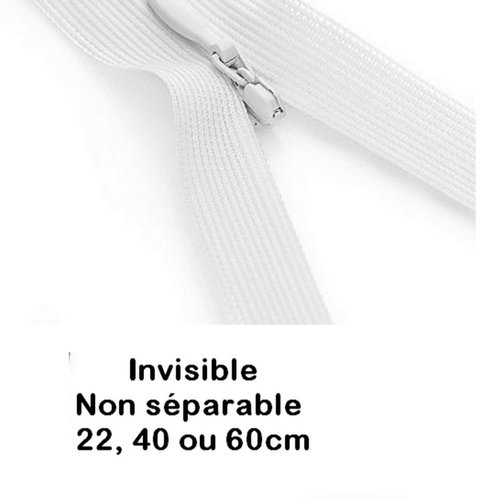 Fermeture invisible blanche 60cm eclair prym z41