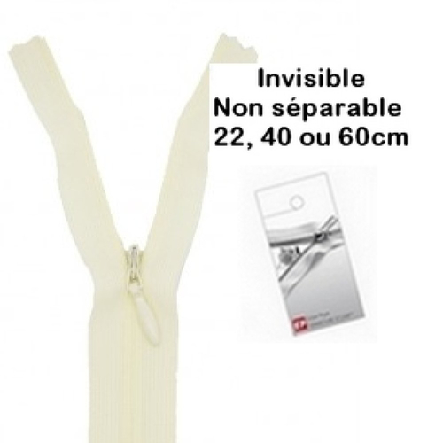 Fermeture invisible ivoire 22cm eclair prym z41