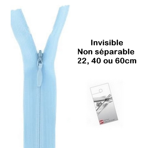 Fermeture invisible bleu layette 22cm eclair prym z41