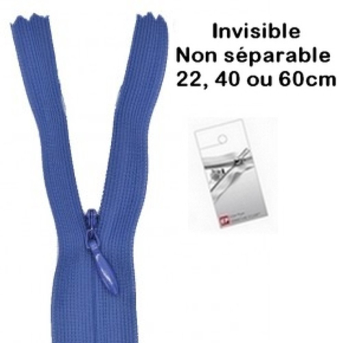 Fermeture invisible bleu bugatti 60cm eclair prym z41