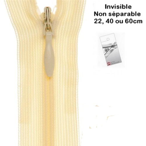 Fermeture invisible vanille 40cm eclair prym z41