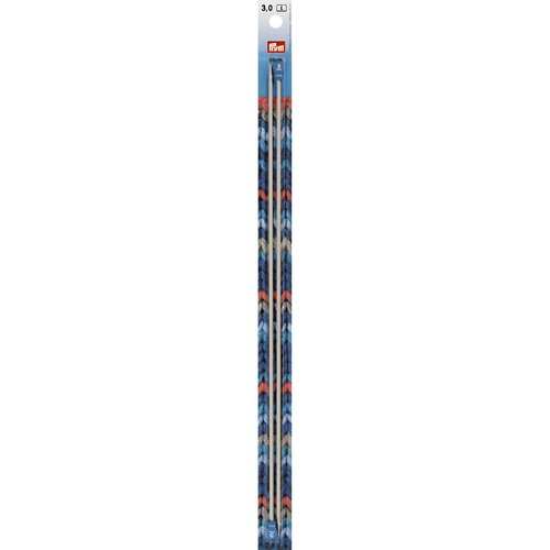 Aiguilles à tricoter à boule aluminium n°3 35cm prym 191463