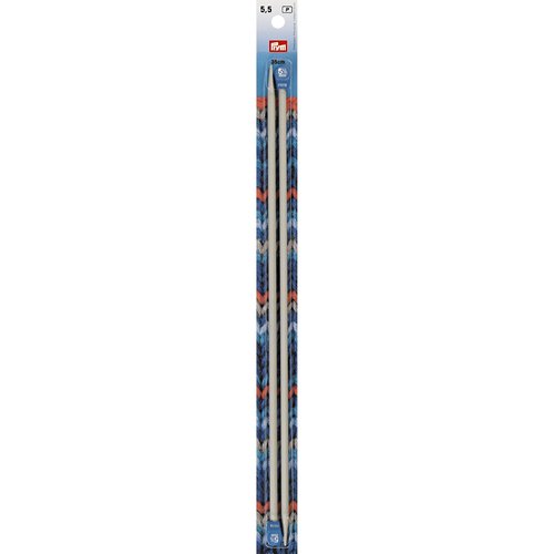Aiguilles à tricoter à boule aluminium n°5,5 35cm prym 191468