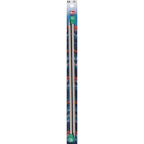 Aiguilles à tricoter à boule aluminium n°6,5 35cm prym 191471