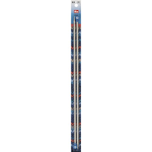 Aiguilles à tricoter à boule aluminium n°5,5 40cm prym 191479