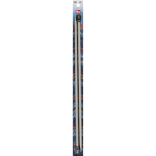 Aiguilles à tricoter à boule aluminium n°7 40cm prym 191481
