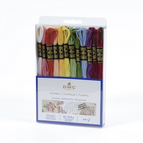 Mouliné dmc assortiment de 24 échevettes couleur floral