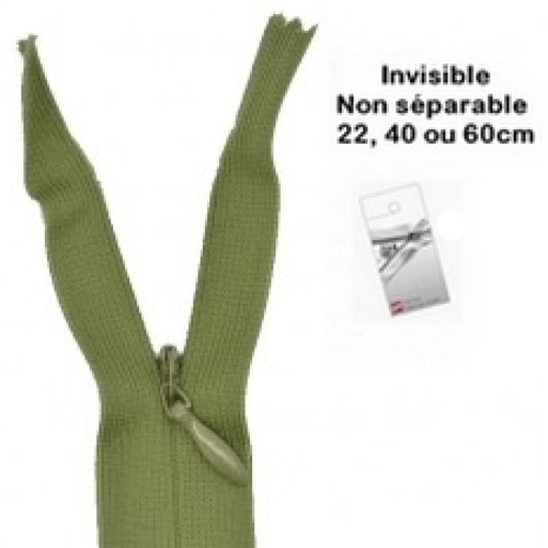 Fermeture invisible kaki 60cm eclair prym z41