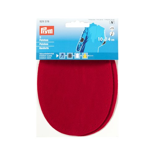 Renfort coude genou 10x14cm rouge thermocollant et/ou à coudre prym 929378