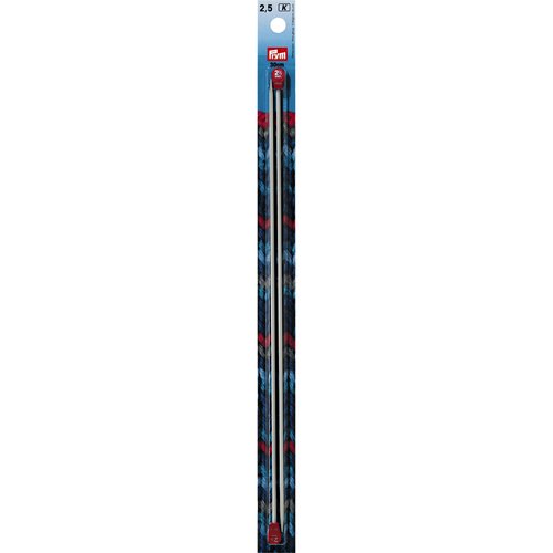 Aiguilles à tricoter à boule aluminium n°2.5 30cm prym 191451