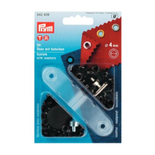 50 œillets noirs couture 4 mm - prym 542409