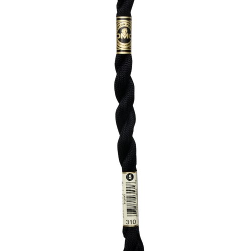Coton perlé dmc n°5 noir col 310