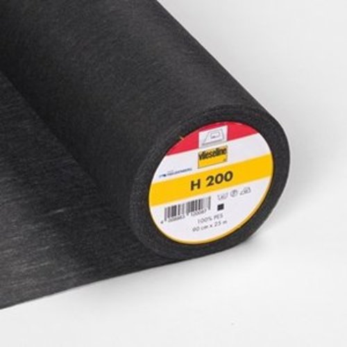 Coupon de 2m thermocollant noir léger h200 de la marque vlieseline
