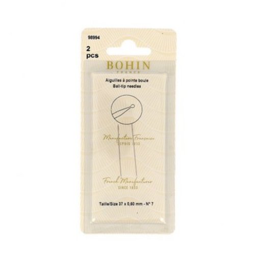 Aiguille à pointe boule 37 mm x 0,60 mm bohin 98994