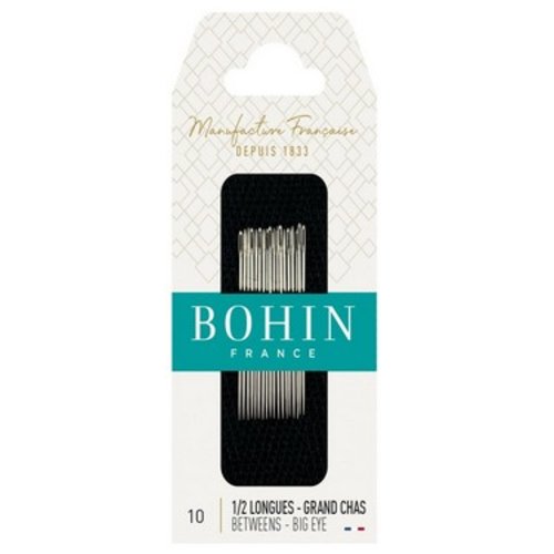 Aiguilles courtes pour patchwork n°10 - "grand chas" bohin 00323