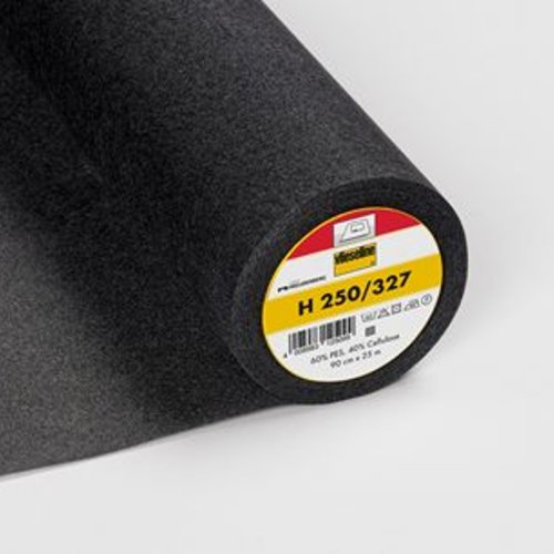 Thermocollant noir h250 vlieseline - coupon de 1m