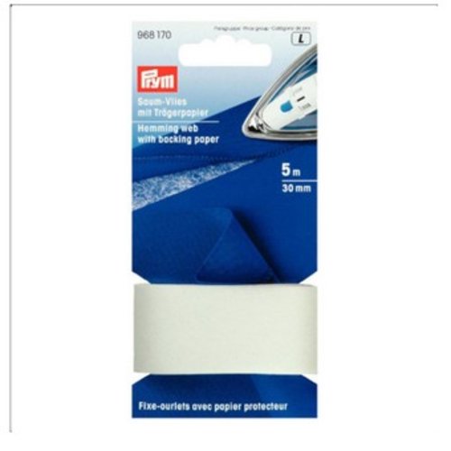 5m fixe-ourlets 30mm blanc prym 968170