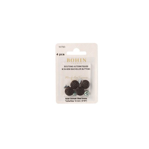 Boutons de jeans clipsables 14 mm bronze bohin 90783
