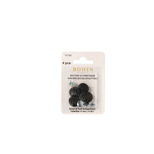 Boutons de jeans clipsables 17 mm canon de fusil bohin 90788