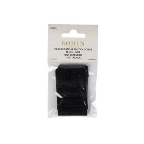 Rallonge attache soutien gorge 38 mm noir bohin 62482