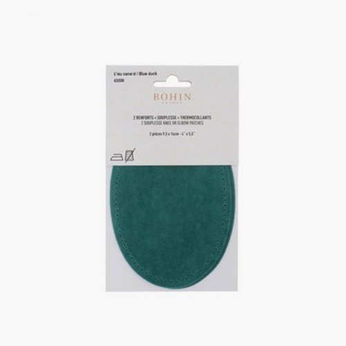 Renforts coudes et genoux thermocollants bleu canard bohin 63330