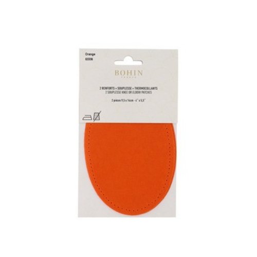 Renforts coudes et genoux thermocollants orange bohin 63336