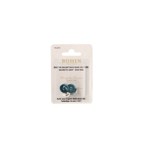 Boutons magnétiques sans couture 14 mm argenté bohin 90450
