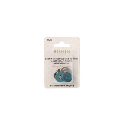 Boutons magnétiques sans couture 18 mm argenté bohin 90453