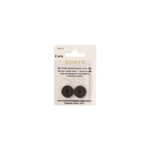 Boutons magnétiques à coudre bronze bohin 98319
