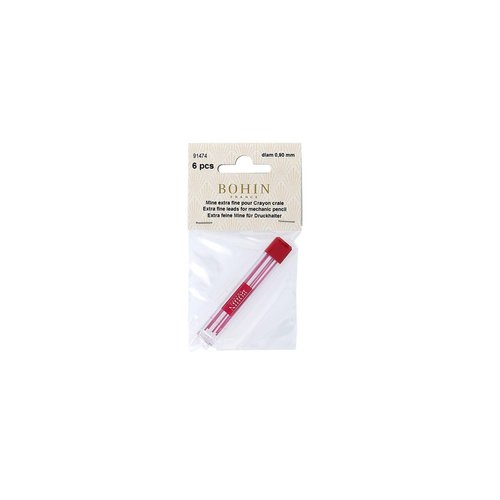 Recharge de mines pour crayon craie x 6 rose bohin 91474