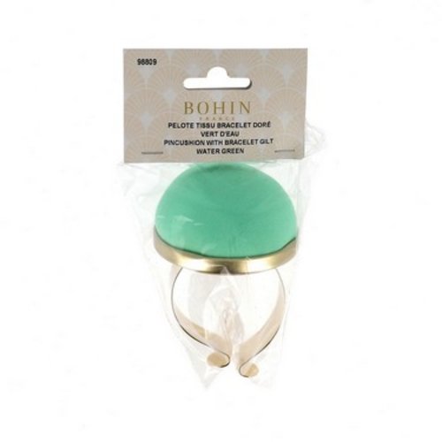 Bracelet porte épingles - bracelet métallique - vert d'eau bohin 98809