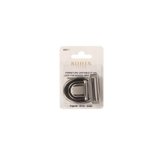 Grande attache cartable argent bohin 98511