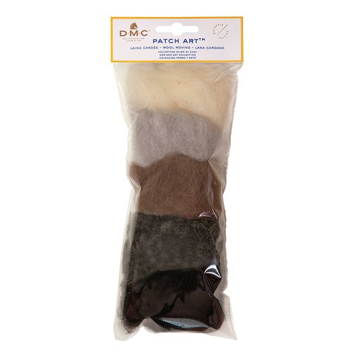 Laine cardée dmc art470 nuances de marron
