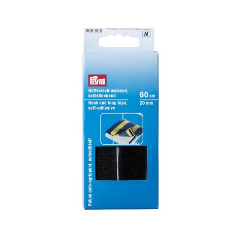 Ruban auto-agrippant adhésif 20mm noir prym 968656