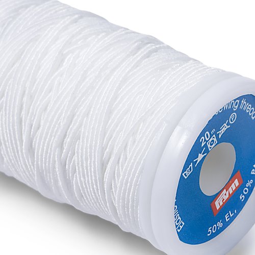 Fil à coudre élastique, 0,5mm, blanc, 20m prym 970026