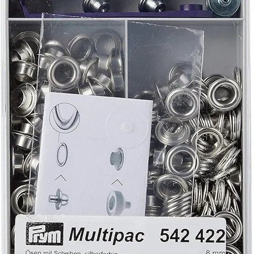 Multipack 200 œillets argent couture 8 mm  prym 542422