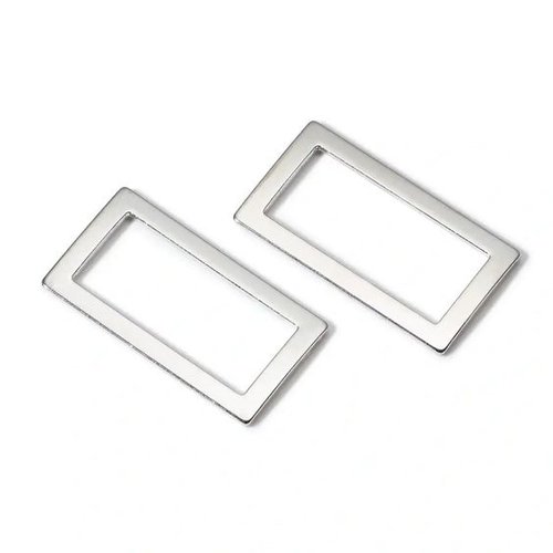 Boucles rectangulaires pour sacs 25mm vieil argent prym 555302