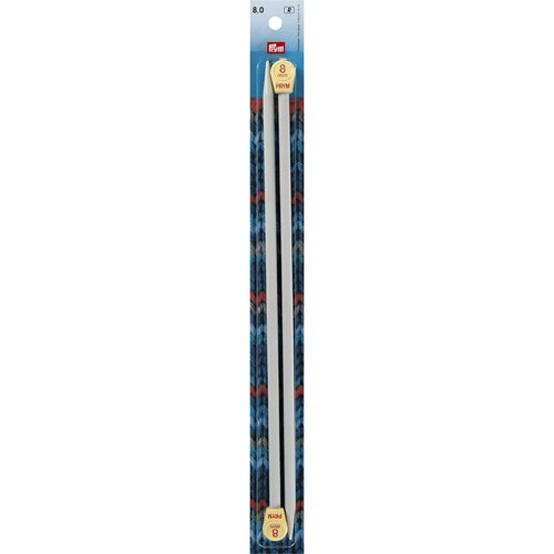 Aiguilles à tricoter à boule plastique n°8 35cm prym 218219