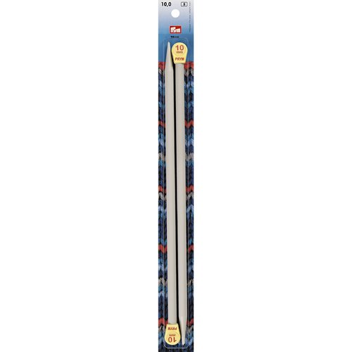 Aiguilles à tricoter à boule plastique n°10 35cm prym 218221