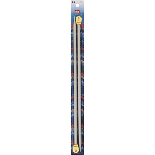 Aiguilles à tricoter à boule plastique n°8 40cm prym 218230