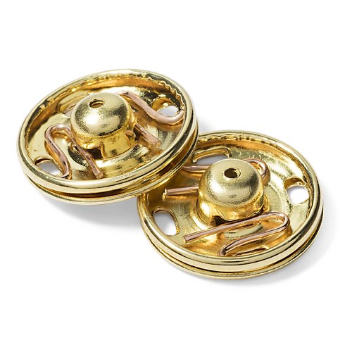 4 boutons pression à coudre dorés 17 mm - prym 341811