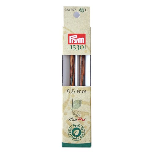 Pointes d'aiguilles à tricoter bois 5.5 longues prym pour aiguilles circulaires 223307