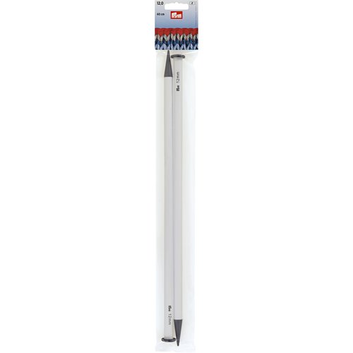 Aiguilles à tricoter à boule plastique n°12 40cm prym 218233