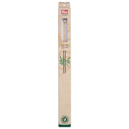 Aiguilles à tricoter à boule bambou prym 1530, 33cm, 3,00mm prym  222113
