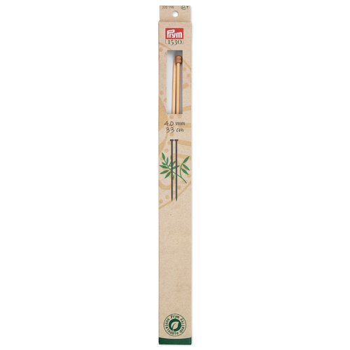Aiguilles à tricoter à boule bambou prym 1530, 33cm, 4,00mm prym  222115