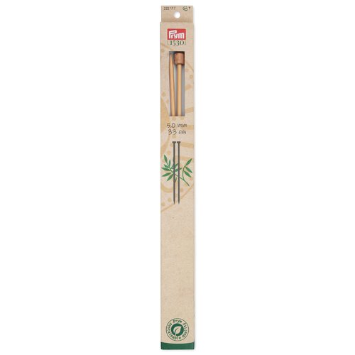 Aiguilles à tricoter à boule bambou prym 1530, 33cm, 5,00mm prym  222117