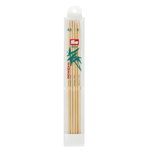 Aiguilles à tricoter à 2 pointes bambou 20cm 4,00mm prym 221214