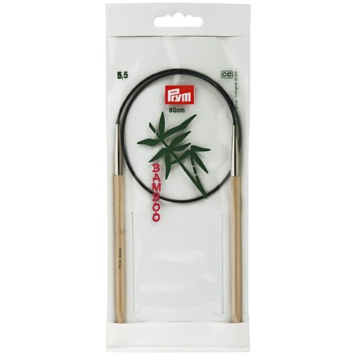 Aiguille à tricoter circulaire bambou 60cm 5,5mm prym 221519
