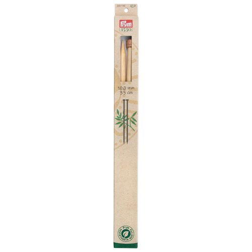 Aiguilles à tricoter à boule bambou prym 1530, 33cm, 10,00mm prym  222110